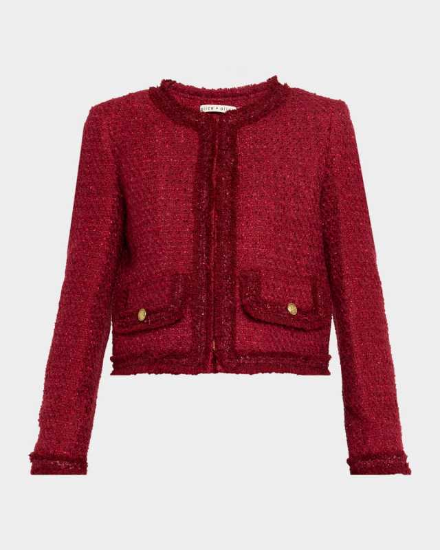Landon Cropped Tweed Jacket